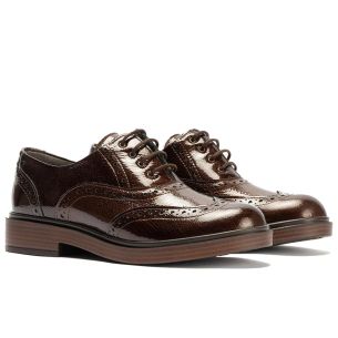 Pitillos - 10891 - MARRON - 10891 - MARRON - Ingles en Charol con cordones de mujer color marron - 1 2