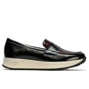 Pitillos - 10901 - NEGR-BURD - 10901 - NEGR-BURD - Mocasín Tricolor en Charol de mujer color negro/burdeos - 1