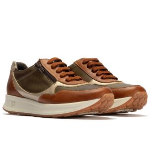 Pitillos - 10904 - CUERO - 10904 - CUERO - Deportivo de Cremallera Combinado en colores de mujer color cuero - 1 2