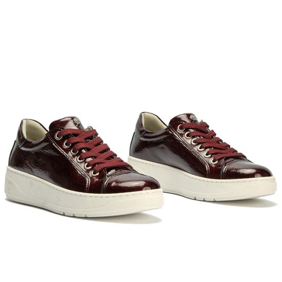 Pitillos - 10921 - BURDEOS - 10921 - BURDEOS - Basket en Charol con cordones de mujer color burdeos - 2