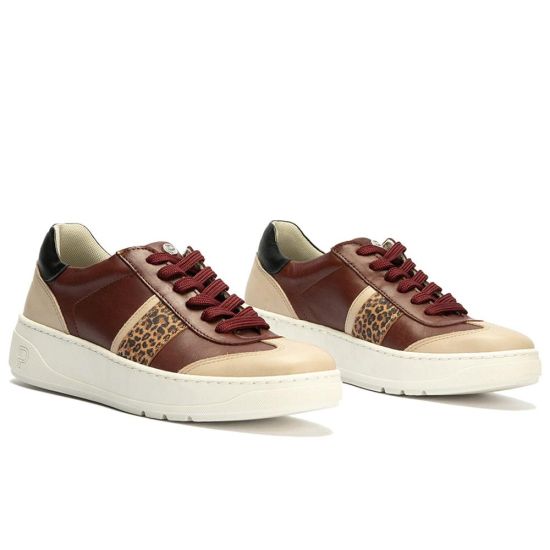 Pitillos - 10923-1 - BURDEOS - 10923-1 - BURDEOS - Basket Combinado con leopardo de mujer color burdeos - 4
