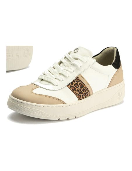 Pitillos - 10923-2 - BLANCO - 10923-2 - BLANCO - Basket Combinado con leopardo de mujer color blanco - 2