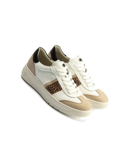 Pitillos - 10923-2 - BLANCO - 10923-2 - BLANCO - Basket Combinado con leopardo de mujer color blanco - 4