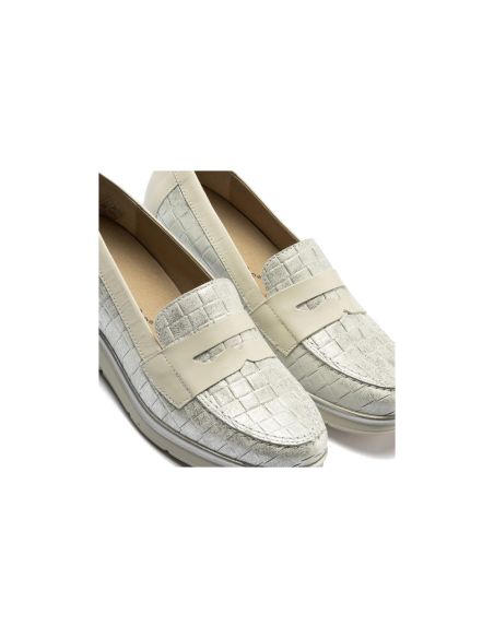 Pitillos - 11020 - PLATA - 11020 - PLATA - Mocasín plano con antifaz en piel napa fantasía y piel napa Plata - 2