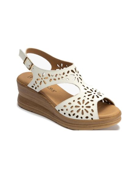 Pitillos - 11051 - BLANCO - 11051 - BLANCO - Sandalia con plataforma en piel napa Blanco - 1