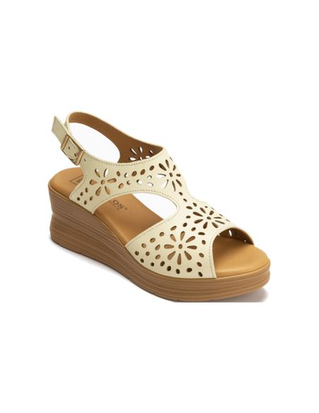 Pitillos - 11051 - CREMA - 11051 - CREMA - Sandalia con plataforma en piel napa Crema - 1