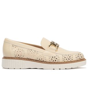 Pitillos - 11080 - CREMA - 11080 - CREMA - Zapato mocasín Boogie bajo en napa suave y perforada