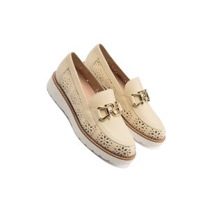 Pitillos - 11080 - CREMA - 11080 - CREMA - Zapato mocasín Boogie bajo en napa suave y perforada 2
