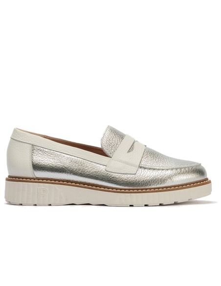 Pitillos - 11082 - PLATA - 11082 - PLATA - Zapato mocasín con antifaz en piel napa bombeada Plata - 1