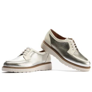 Pitillos - 11083 - PLATA - 11083 - PLATA - Zapato blucher con cordones y reflejos brillantes Plata - 1 2