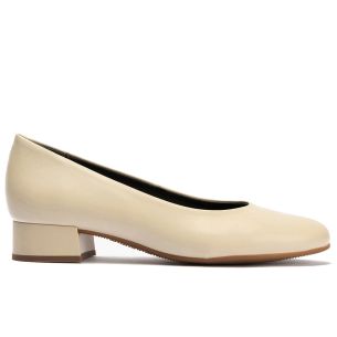 Pitillos - 111 - CREMA - 111 - CREMA - Zapato de Salón Tacón Bajo Beige - 1 2