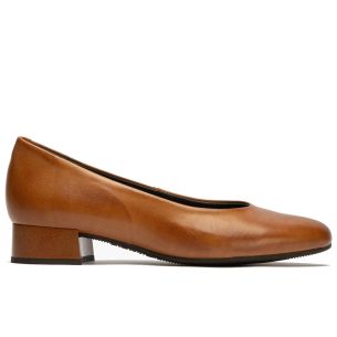 Pitillos - 111 - CUERO - 111 - CUERO - Zapato de Salón Tacón Bajo Marrón Claro - 1