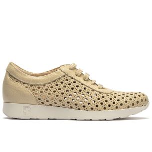 Pitillos - 11102 - CREMA - 11102 - CREMA - Deportivo plano en piel napa perforada Crema - 1