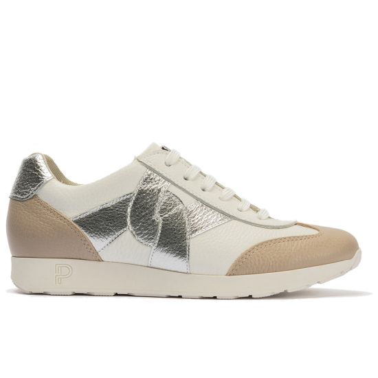 Pitillos - 11104 - BLANCO - 11104 - BLANCO - Deportivo plano en piel napa combinada Blanco - 1