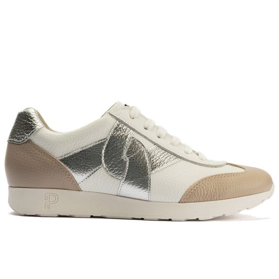 Pitillos - 11104 - BLANCO - 11104 - BLANCO - Deportivo plano en piel napa combinada Blanco - 4