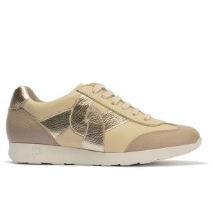 Pitillos - 11104 - CREMA - 11104 - CREMA - Deportivo plano en piel napa combinada Crema - 1