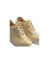 Pitillos - 11111 - CREMA - 11111 - CREMA - Deportivo con cuña y cordones elásticos en piel napa Crema - 4