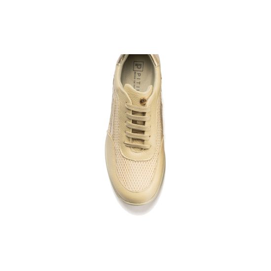 Pitillos - 11113 - CREMA - 11113 - CREMA - Deportivo con cuña en piel napa y tejido Crema - 2
