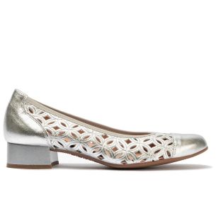 Pitillos - 11120 - PLATA - 11120 - PLATA - Zapato salón con tacón bajo y punta redonda