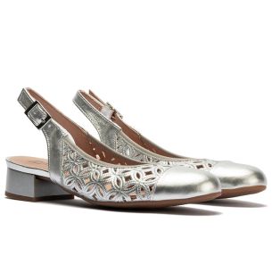 Pitillos - 11121 - PLATA - 11121 - PLATA - Zapato salón destalonado con tacón bajo y punta redonda 2