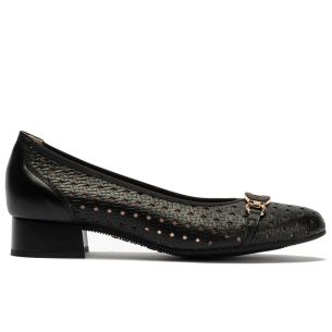 Pitillos - 11123 - NEGRO - 11123 - NEGRO - Zapato salón con adorno y tacón bajo