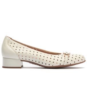 Pitillos - 11123 - GLACIAL - 11123 - GLACIAL - Zapato salón con adorno y tacón bajo