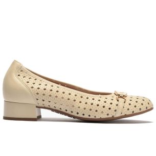 Pitillos - 11123 - CREMA - 11123 - CREMA - Zapato salón con adorno y tacón bajo 2