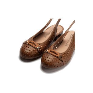 Pitillos - 11124 - CUERO - 11124 - CUERO - Zapato salón destalonado con adorno y tacón bajo 2