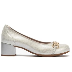 Pitillos - 11133 - PLATA - 11133 - PLATA - Zapato salón con tacón medio y adorno
