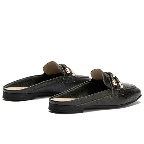 Pitillos - 11141 - NEGRO - 11141 - NEGRO - Mocasín plano destalonado en piel napa bombeada