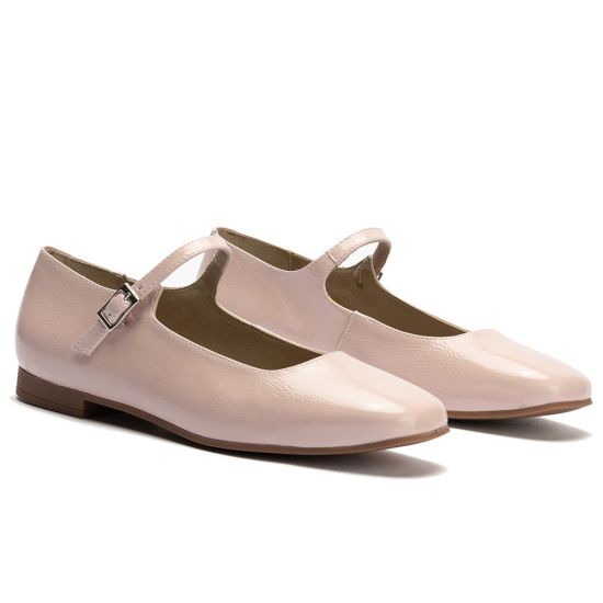 Pitillos - 11142 - NUDE - 11142 - NUDE - Bailarina plana en piel charol Nude - 3