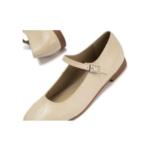 Pitillos - 11142 - CREMA - 11142 - CREMA - Bailarina plana en piel charol Crema - 1 2