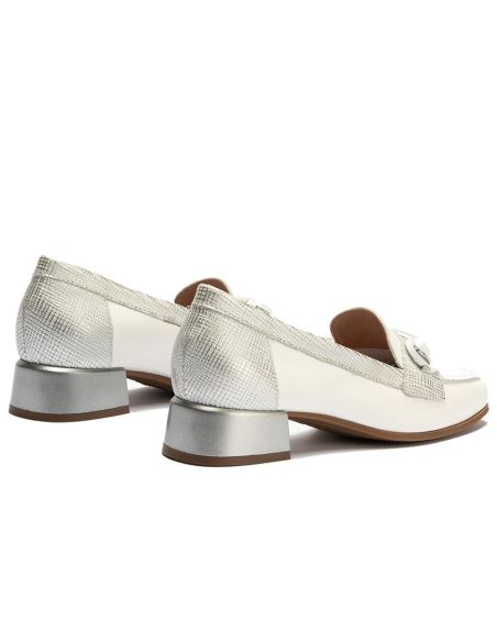 Pitillos - 11150 - BLANCO - 11150 - BLANCO - Mocasín con tacón bajo y adorno