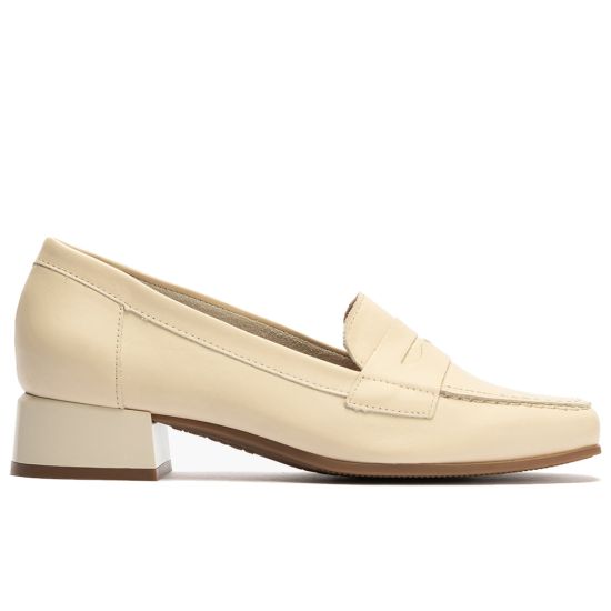 Pitillos - 11152 - CREMA - 11152 - CREMA - Mocasín con tacón bajo y antifaz
