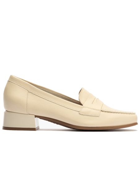 Pitillos - 11152 - CREMA - 11152 - CREMA - Mocasín con tacón bajo y antifaz