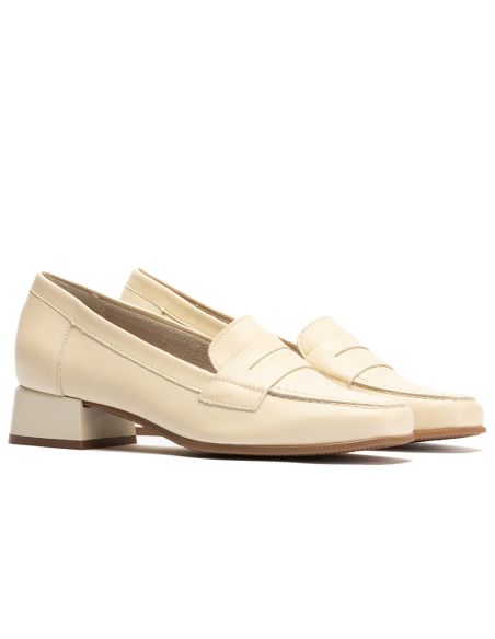 Pitillos - 11152 - CREMA - 11152 - CREMA - Mocasín con tacón bajo y antifaz