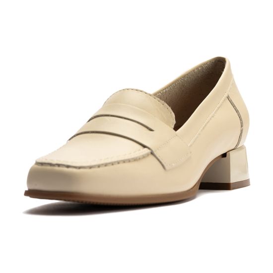 Pitillos - 11152 - CREMA - 11152 - CREMA - Mocasín con tacón bajo y antifaz