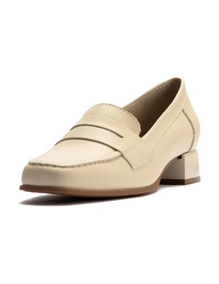 Pitillos - 11152 - CREMA - 11152 - CREMA - Mocasín con tacón bajo y antifaz