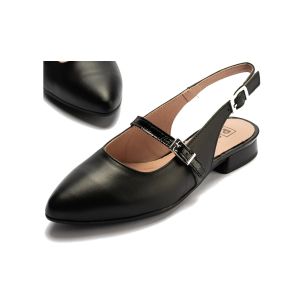 Pitillos - 11170 - NEGRO - 11170 - NEGRO - Bailarina con tacón bajo y punta fina Negro - 1 2