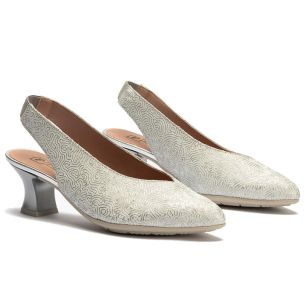 Pitillos - 11180 - PLATA - 11180 - PLATA - Zapato salón destalonado con tacón medio 2