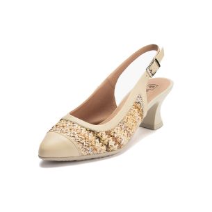 Pitillos - 11185 - CREMA - 11185 - CREMA - Zapato salón destalonado con tacón medio 2