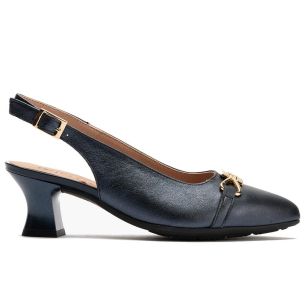 Pitillos - 11186 - MARINO - 11186 - MARINO - Zapato salón destalonado con tacón medio