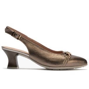 Pitillos - 11186 - BRONCE - 11186 - BRONCE - Zapato salón destalonado con tacón medio