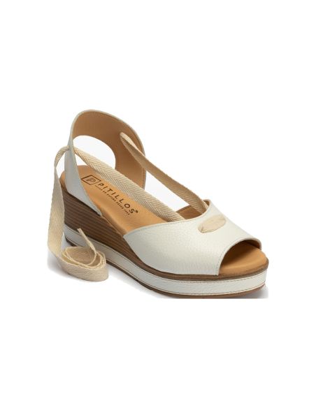 Pitillos - 11282 - BLANCO - 11282 - BLANCO - Sandalia con cuña alta