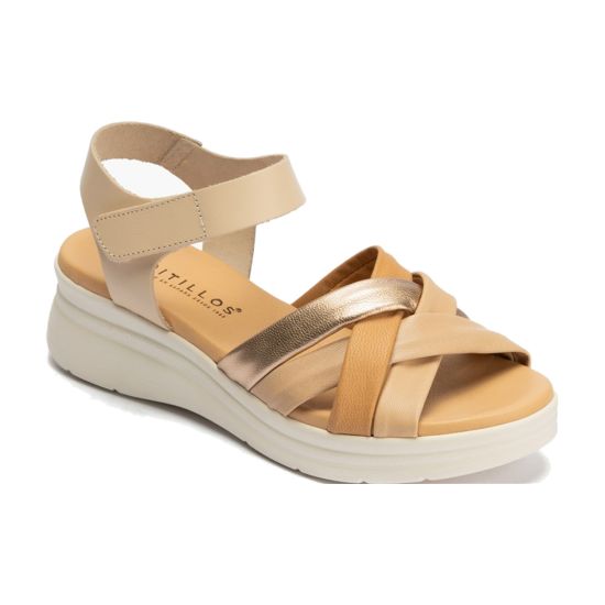 Pitillos - 11290 - CREMA - 11290 - CREMA - Sandalia con cuña media