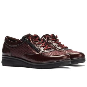 Pitillos - 11501 - BURDEOS - 11501 - BURDEOS - Deportivo con Cremallera combinado Charol con Lycra Burdeos - 1 2