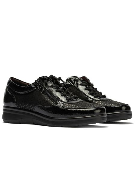 Pitillos - 11501 - NEGRO - 11501 - NEGRO - Deportivo con Cremallera combinado Charol con Lycra Negro - 2