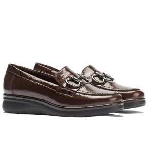 Pitillos - 11502 - MARRON - 11502 - MARRON - Mocasín en Charol con Adorno Marrón - 1 2