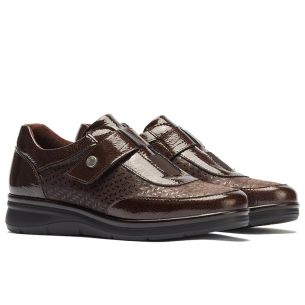 Pitillos - 11504 - MARRON - 11504 - MARRON - Deportivo con Velcro combinado Charol con Lycra Marrón - 1 2