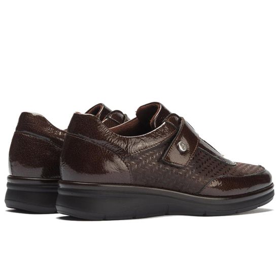 Pitillos - 11504 - MARRON - 11504 - MARRON - Deportivo con Velcro combinado Charol con Lycra Marrón - 3